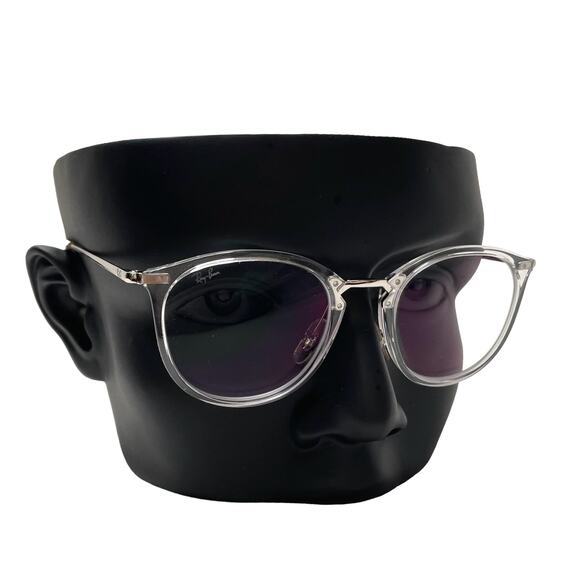 Ray-Ban (Unisex) RB7140 Polished Transparent Prescription Eyeglasses